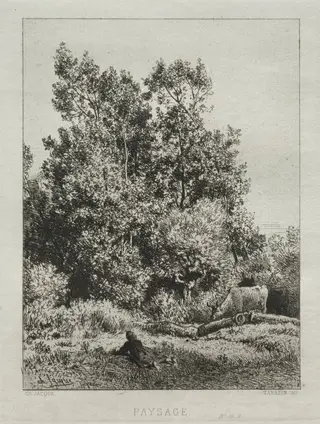 Landscape, by Charles-Émile Jacque