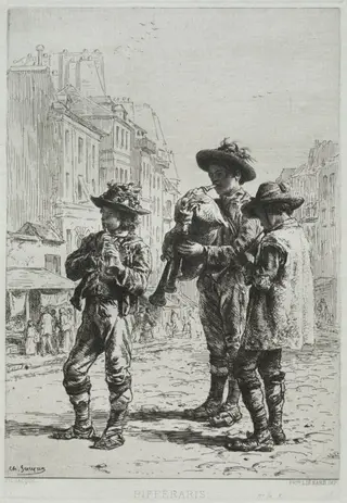 Pifferaris, by Charles-Émile Jacque