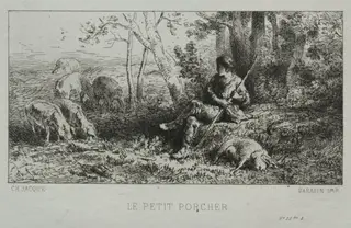 The Little Pig Herd, by Charles-Émile Jacque