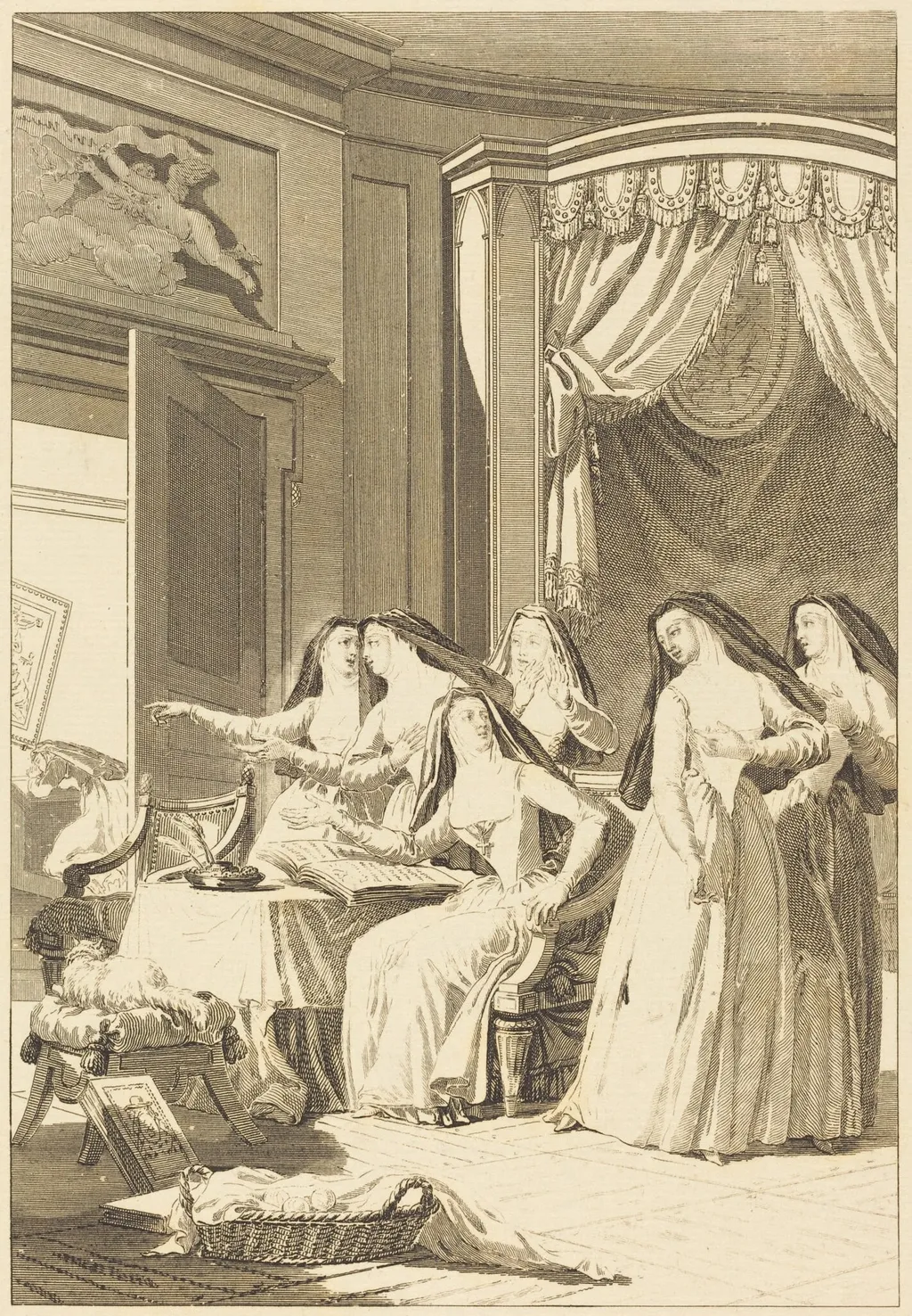 Soeur Jeanne, by Charles Emmanuel Patas, ink, 1773