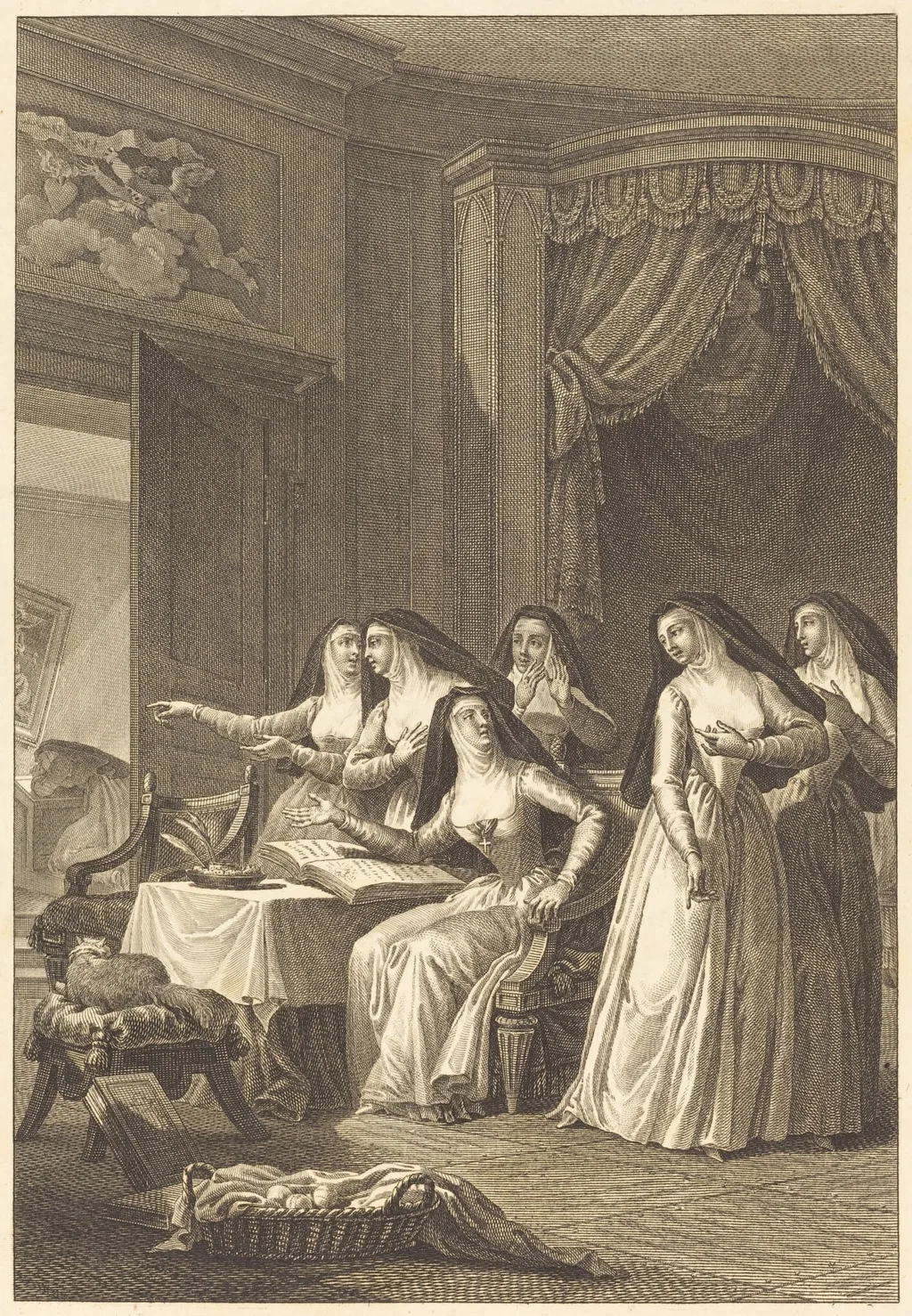 Soeur Jeanne, by Charles Emmanuel Patas, ink, 1773