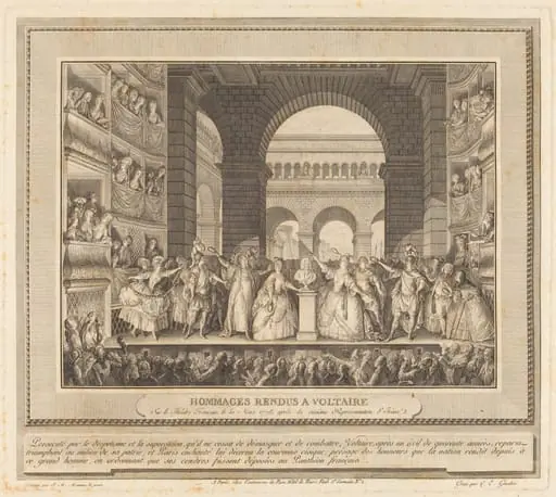 Couronnement de Voltaire (The Crowning of Voltaire), by Charles-Etienne Gaucher