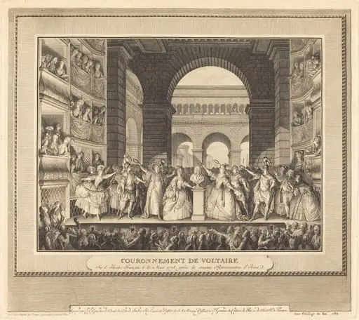 Couronnement de Voltaire (The Crowning of Voltaire), by Charles-Etienne Gaucher