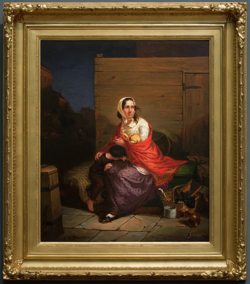 Burnt Out, by Charles Felix Blauvelt, oil, 1849