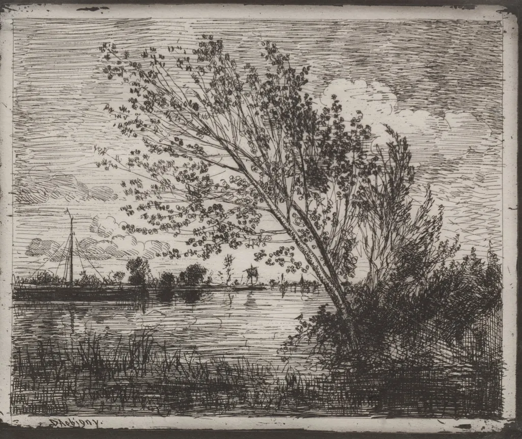 A Cluster of Alders, by Charles François Daubigny, 1862