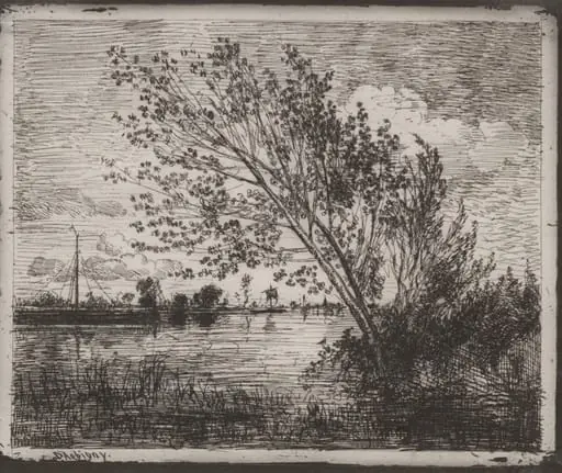 A Cluster of Alders, by Charles François Daubigny