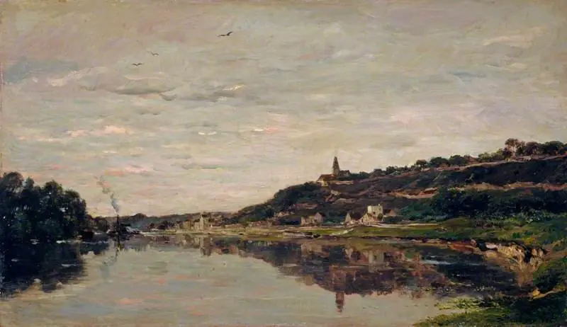 A View of Herblay, by Charles François Daubigny