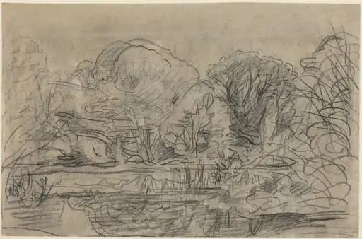 A Woodland Pond, by Charles François Daubigny