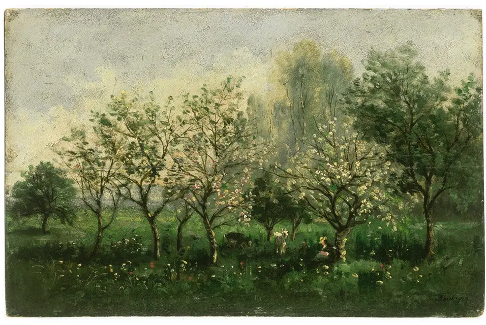 Apple Trees in Bloom (Pommiers en fleurs), by Charles François Daubigny