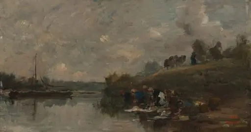 Auvers (Washerwomen), by Charles François Daubigny