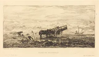 Beach at Villerville (Plage de Villerville), by Charles François Daubigny, 1848