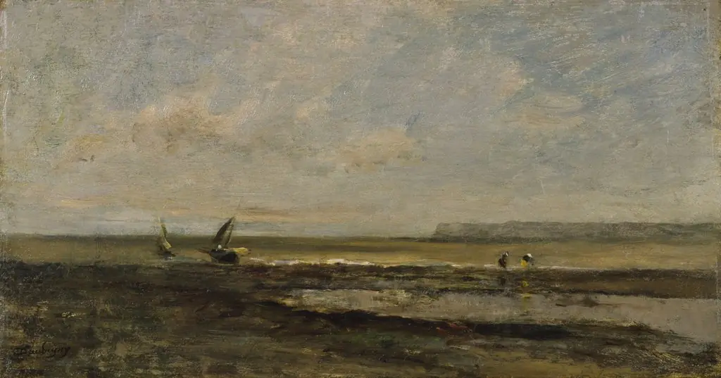 Beach Scene, by Charles François Daubigny