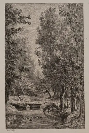 Brook in the Val Mondois, by Charles François Daubigny