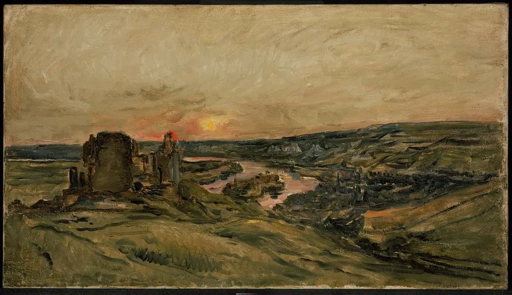 Château-Gaillard at Sunset, by Charles François Daubigny