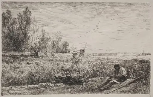 Hay-making, by Charles François Daubigny