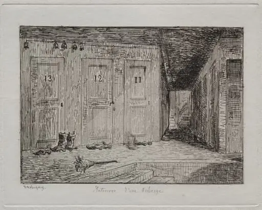 Interior of an Inn, by Charles François Daubigny
