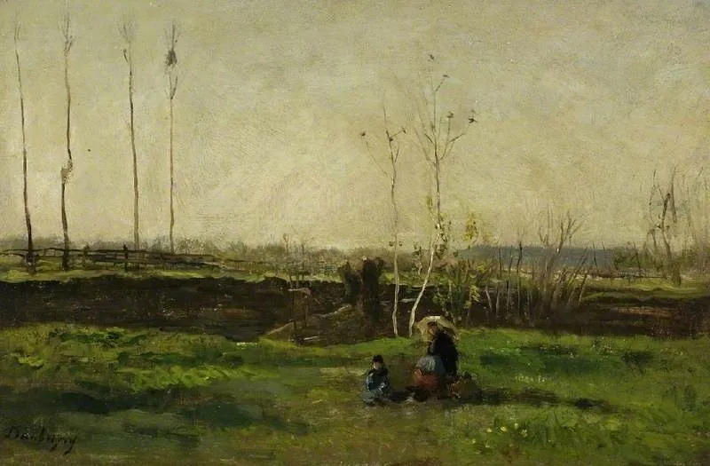 La famille du peintre en campagne, by Charles François Daubigny, oil, 1857