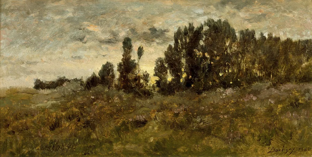 Landscape, by Charles François Daubigny, oil, 1865