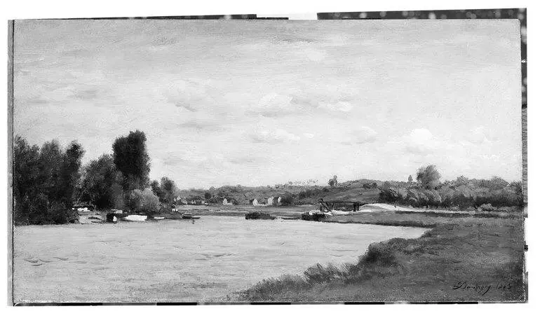 Landscape on a River, by Charles François Daubigny