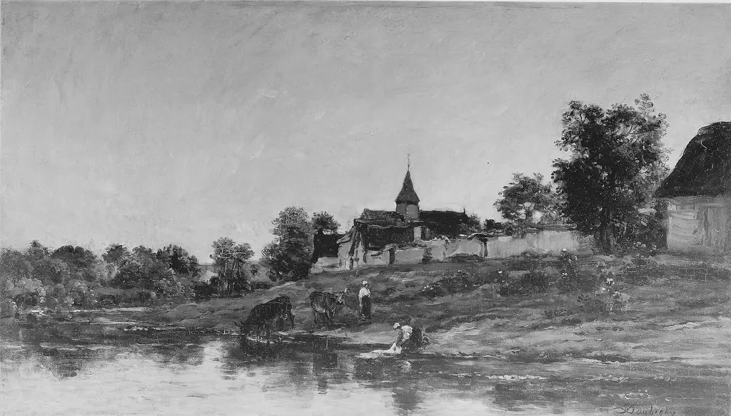 On the Bank of the Seine at Portejoie, by Charles François Daubigny