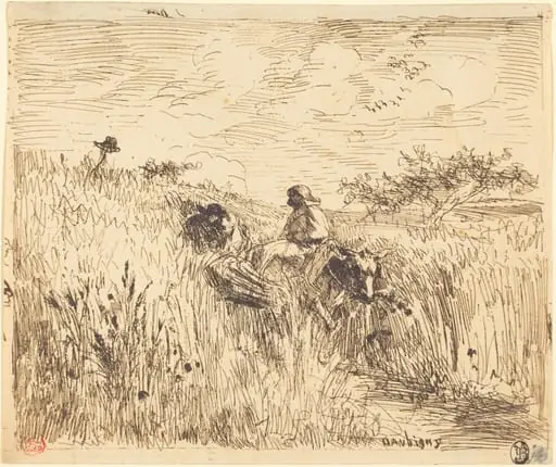 Path through a Wheat Field (Sentier dans les bles), by Charles François Daubigny