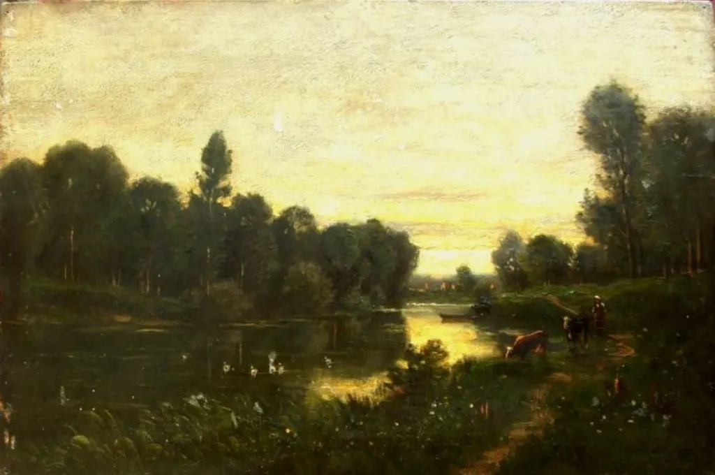 Paysage d'Auvergne sur Oise, by Charles François Daubigny, unspecified, 1855