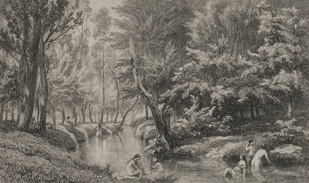 The Bathers, by Charles François Daubigny, 1847