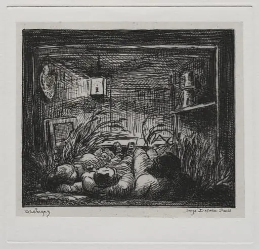 The Boat Trip: Bedding Down Aboard the "Botin" (Night on the Boat), by Charles François Daubigny