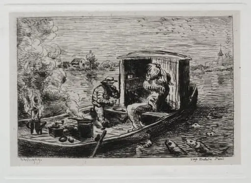 The Boat Trip: Guzzling or Lunch on the Boat, by Charles François Daubigny