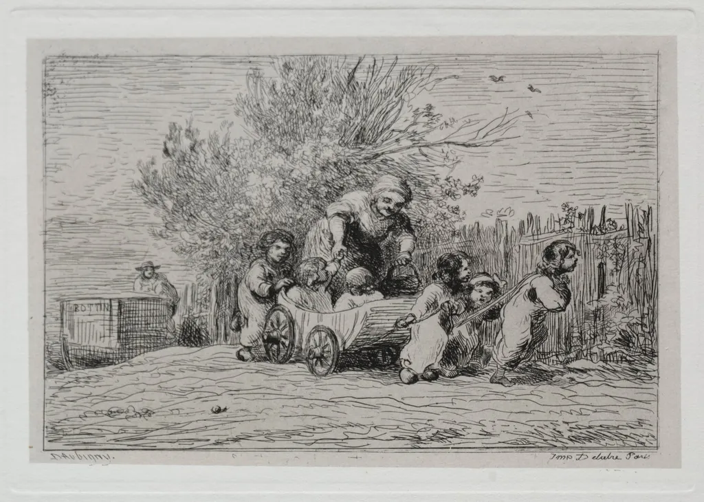 The Boat Trip: Heritage of the Cart (The Children with the Cart), by Charles François Daubigny, 1861