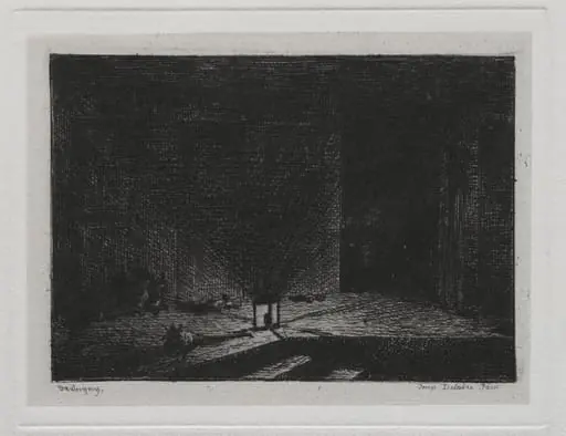 The Boat Trip: Interior of an Inn (The Corridor of an Inn), by Charles François Daubigny