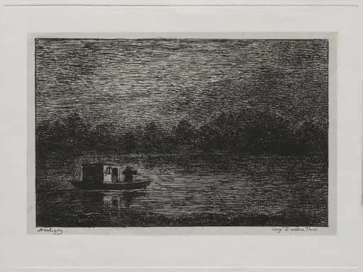 The Boat Trip: Night Voyage or Net Fishing (second version), by Charles François Daubigny