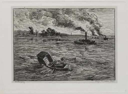 The Boat Trip: The Steamboats or Watch Out for the Steamers, by Charles François Daubigny