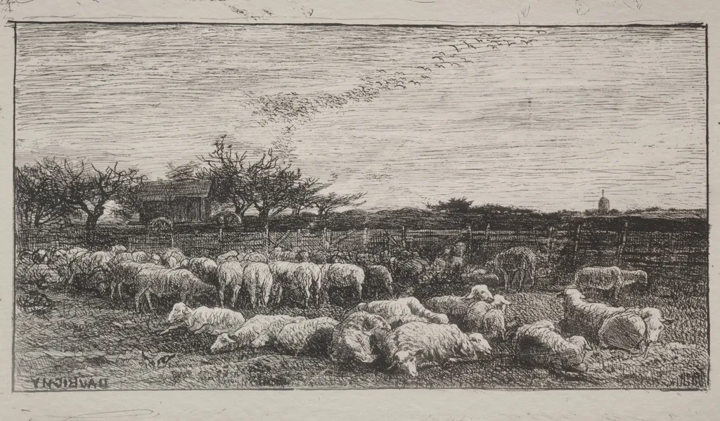 The Large Sheepfold, by Charles François Daubigny, 1862