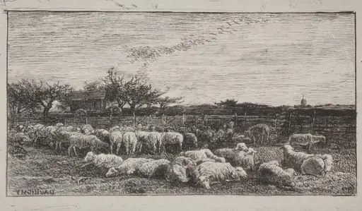The Large Sheepfold, by Charles François Daubigny