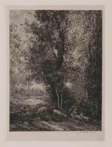 The Shepherd and Shepherdess, by Charles François Daubigny