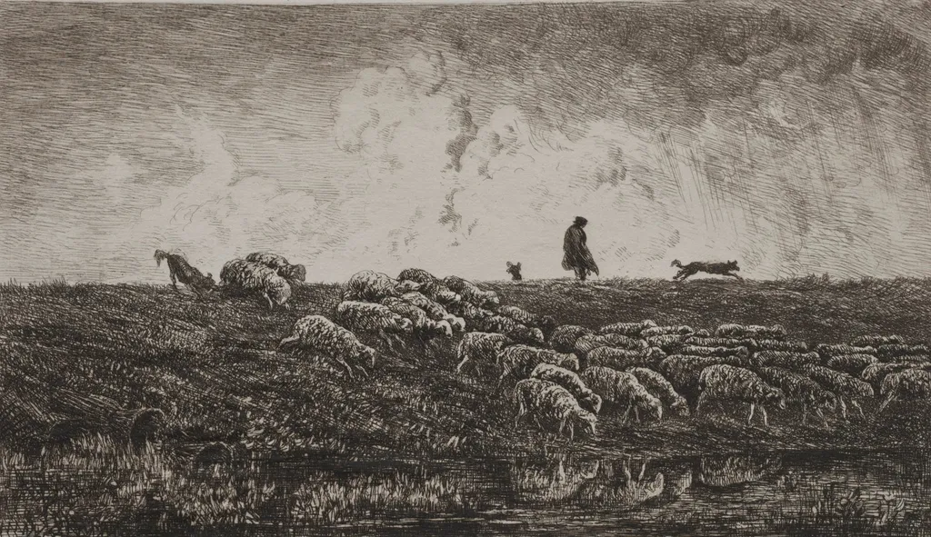 The Shower, by Charles François Daubigny, 1851