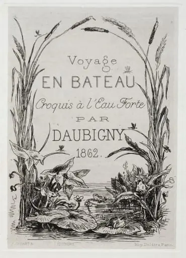 Title Frontispiece for the Album: The Boat Trip, by Charles François Daubigny