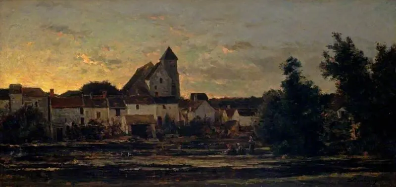 View of Montigny-sur-Loing, by Charles François Daubigny