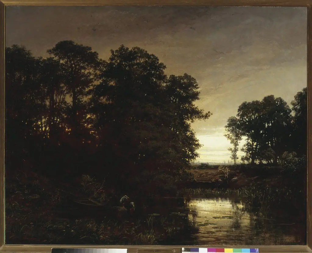 Waterside landscape, by Charles François Daubigny