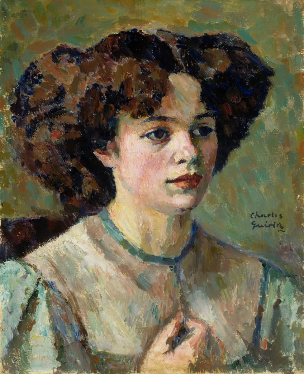 Naisen pää, by Charles-François-Prosper Guérin, unspecified