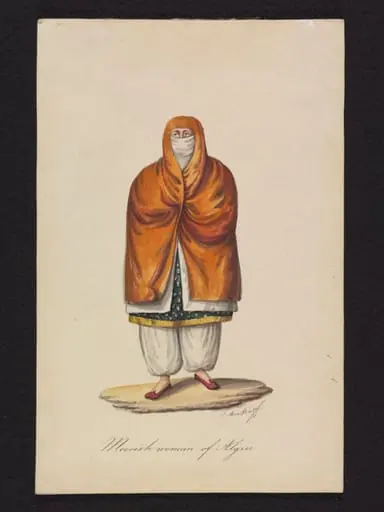 Moorish woman of Algier, by Charles Frederick Brockdorff