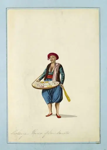 Shekergi - Vendor of Sweetmeats, by Charles Frederick Brockdorff