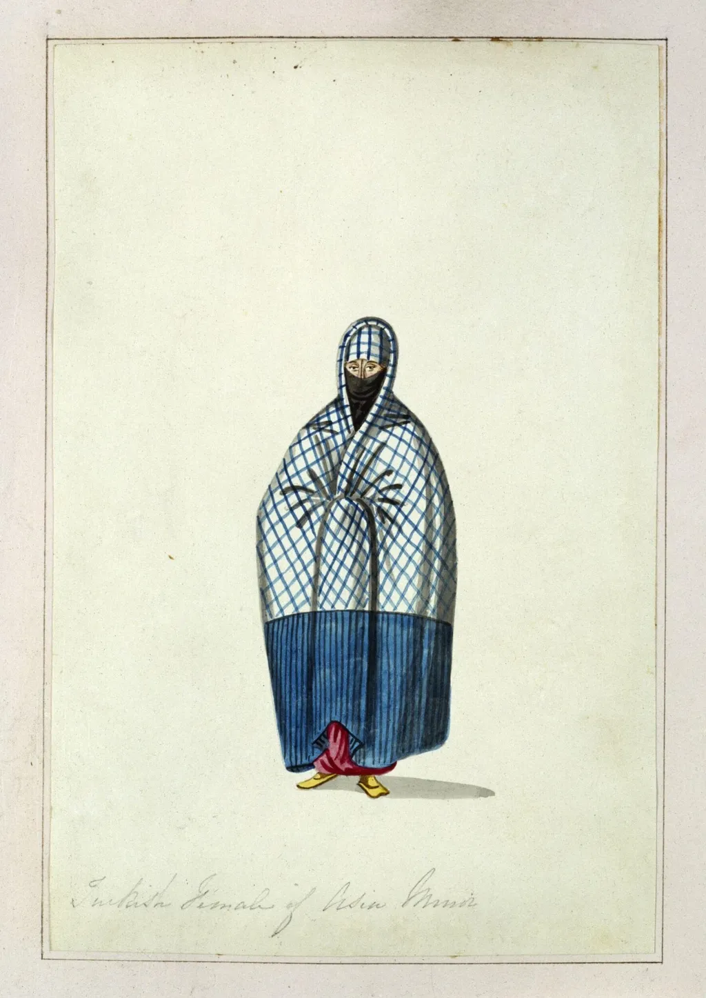 Turkish Female of Asia Minor, by Charles Frederick Brockdorff, watercolor, 1832