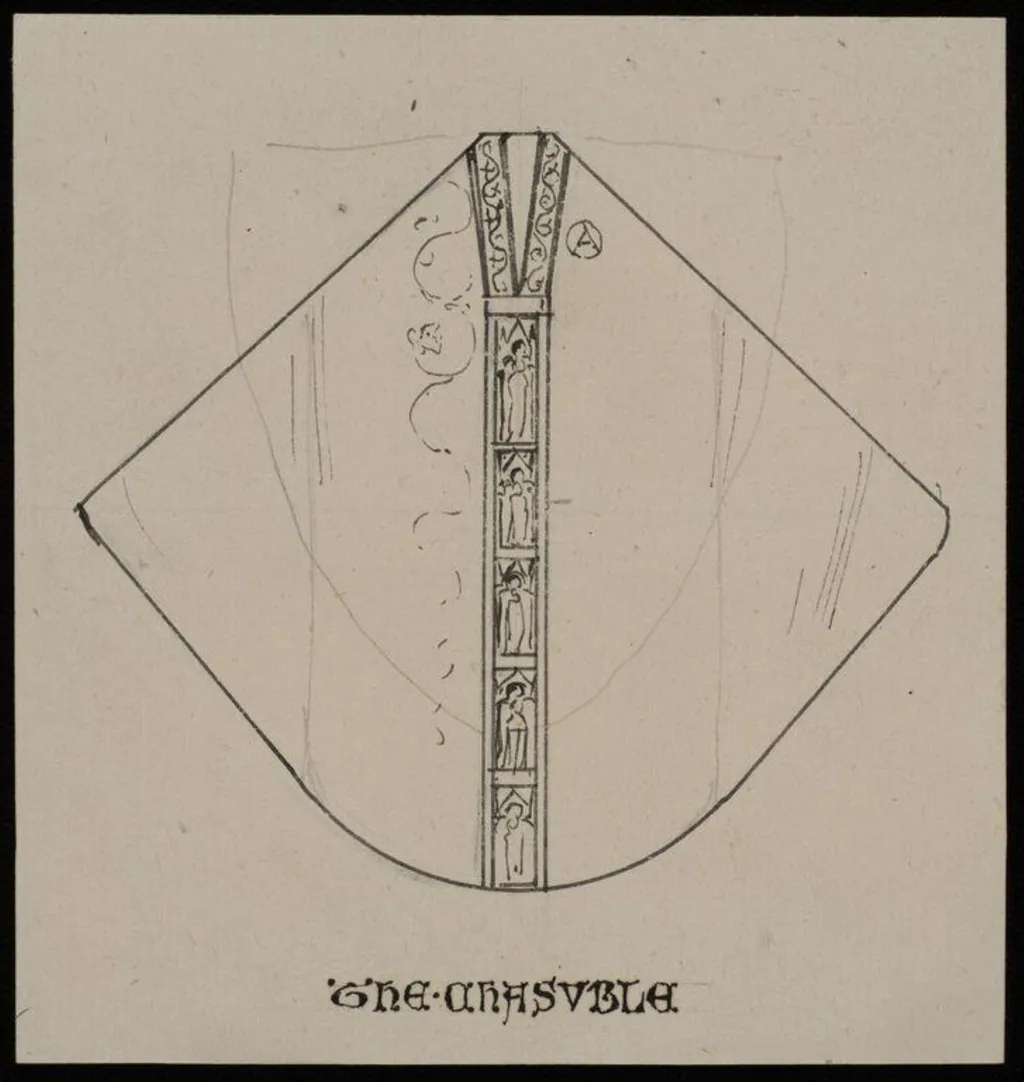 Ornament on ecclesiastical vestments, by Charles Frederick Godbold Turner, 1895