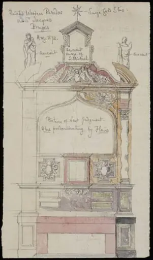 Reredos, fonts, a pulpit and monuments, by Charles Frederick Godbold Turner
