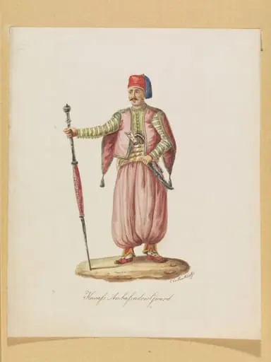 Kavass Ambassadors Guard, by Charles Frederick or Carlo Federico Brockdorff