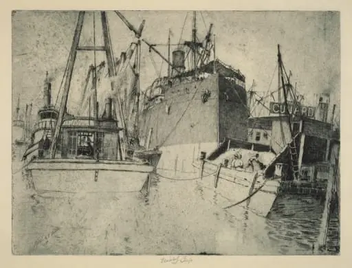 Chelsea Docks, Loading the Ship, by Charles Frederick William Mielatz