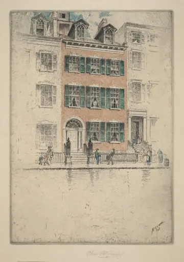 Ericsson's House, Beach Street, by Charles Frederick William Mielatz