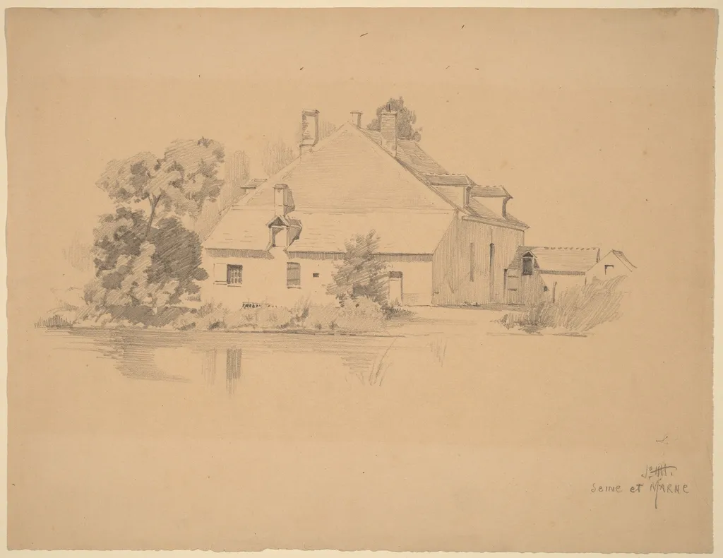 Seine et Marne, by Charles Frederick William Mielatz, graphite, 1892
